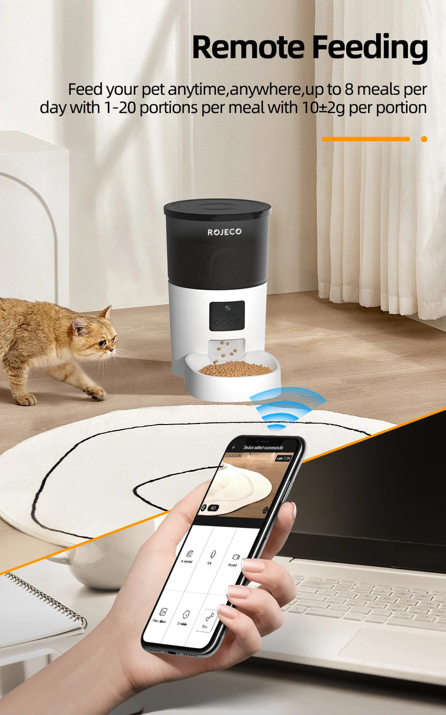 Automatic Pet Feeder With Video Camera Video 3L