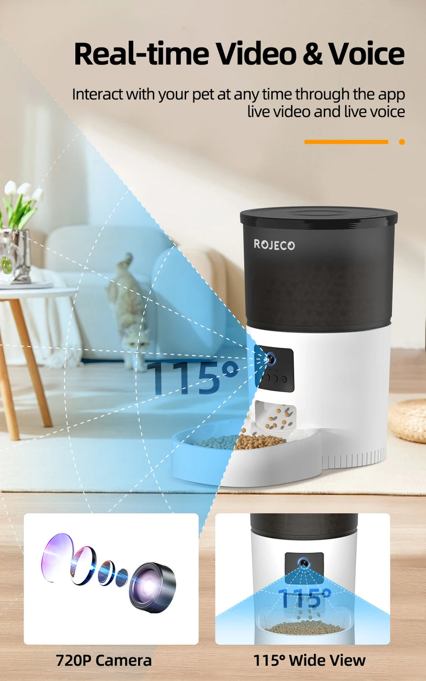 Automatic Pet Feeder With Video Camera Video 3L