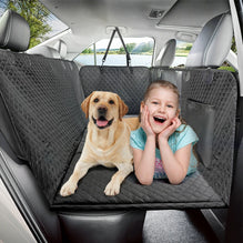 Dog Car Backseat Cover Extender with Detachable Solid Hard Bottom