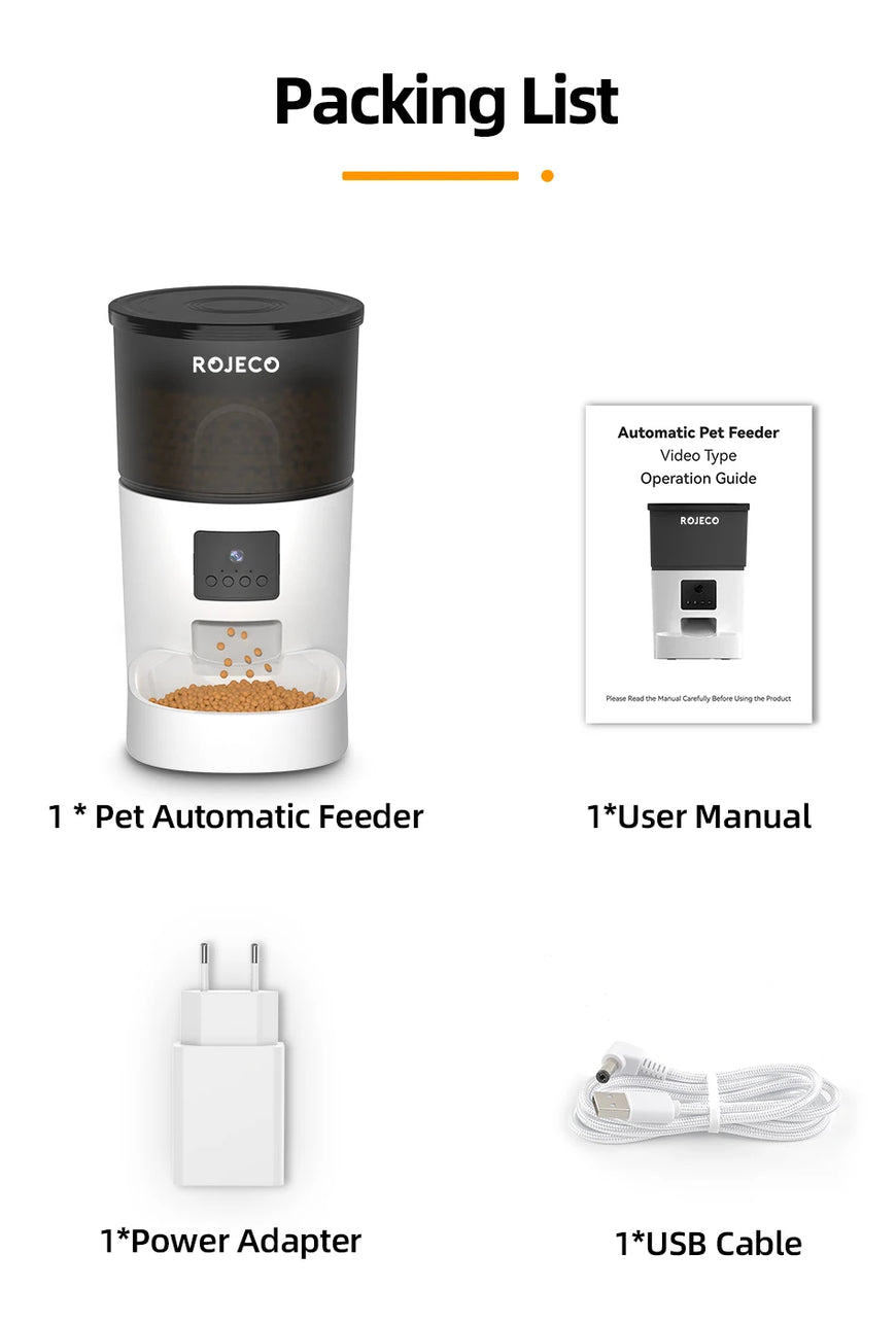 Automatic Pet Feeder With Video Camera Video 3L