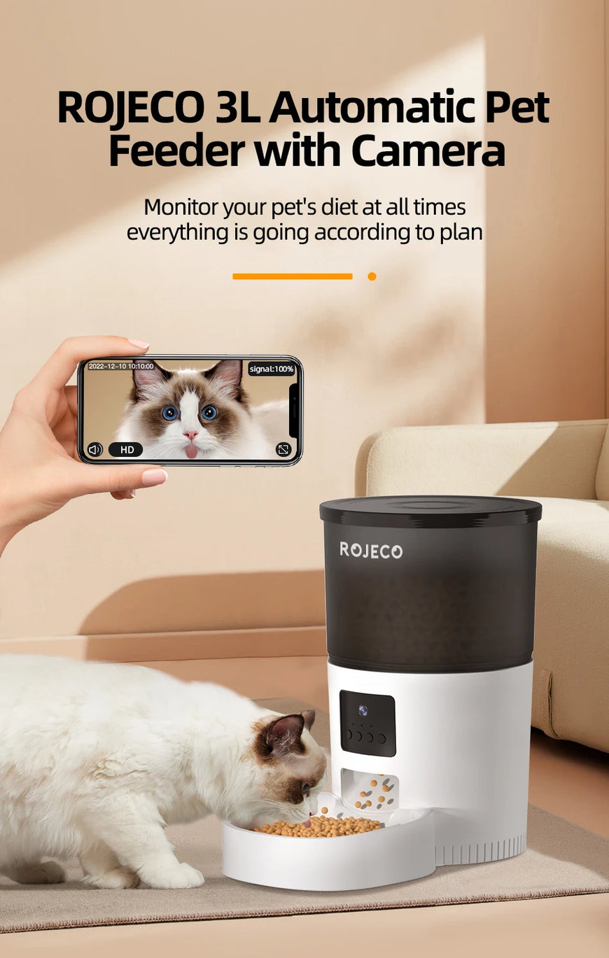 Automatic Pet Feeder With Video Camera Video 3L