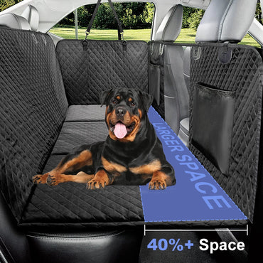 Dog Car Backseat Cover Extender with Detachable Solid Hard Bottom